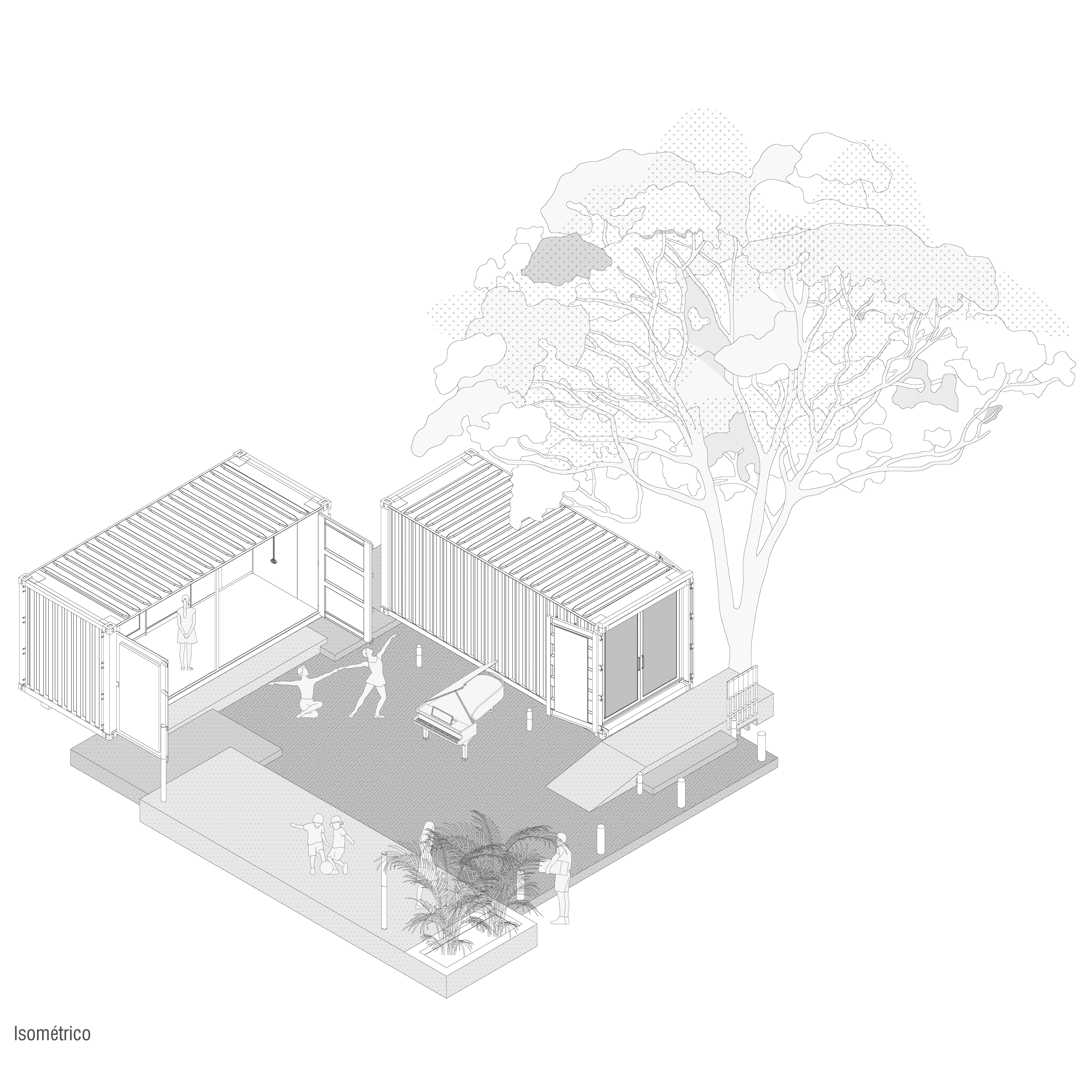 Museo Nómada. Diagrama isométrico